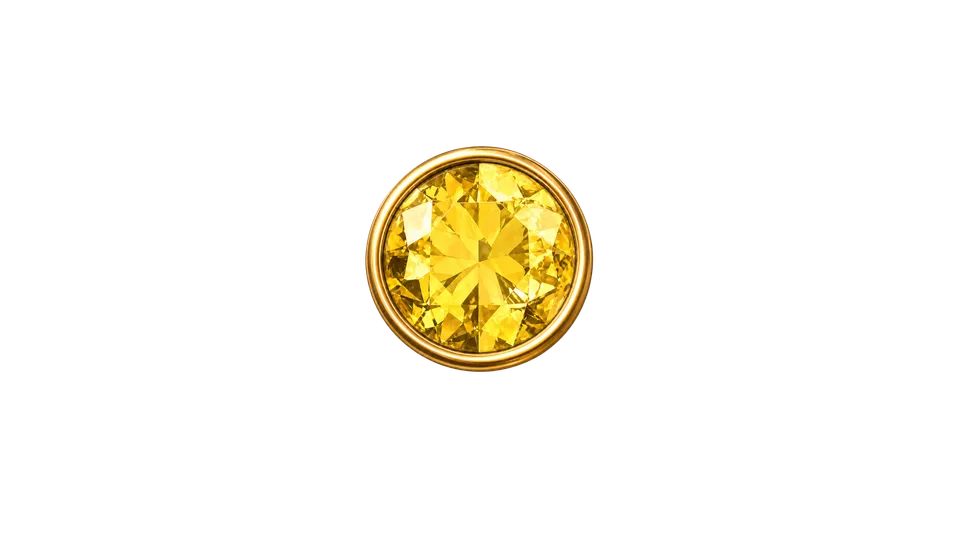 Landmark 4 marker: a round gold gem in a gold setting